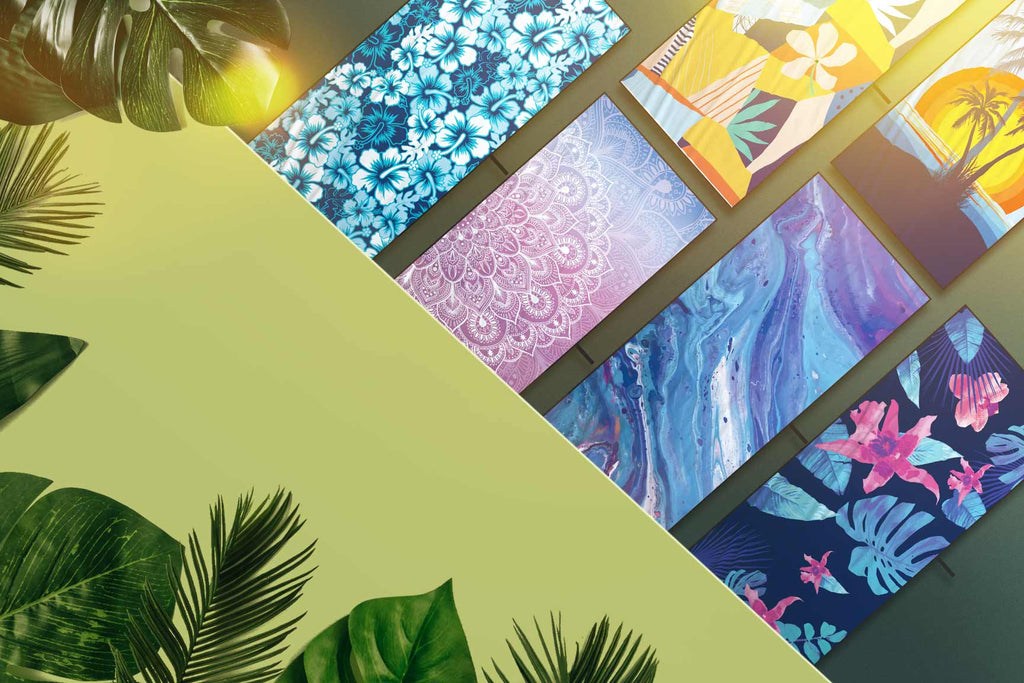 Diveblues Tropical Obsession series beach towel collection banner